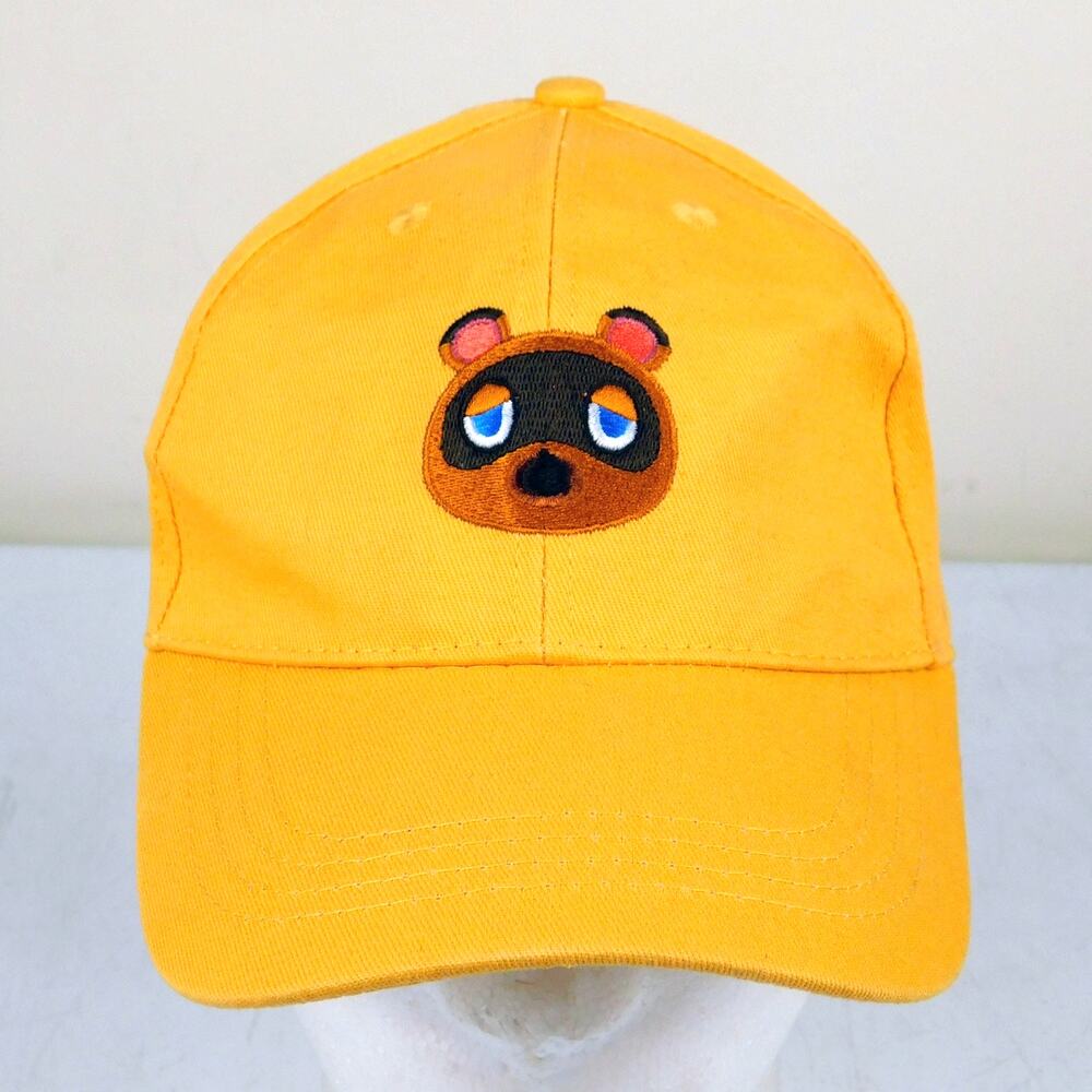 Animal Crossing Tom Nook Hat Embroidered Yellow Snapback Adjustable